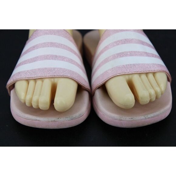 Adidas Girl's Youth Adilette Comfort Slide Sandals Pnk/Wht #FY8834 Size: 2 - Picture 5 of 11